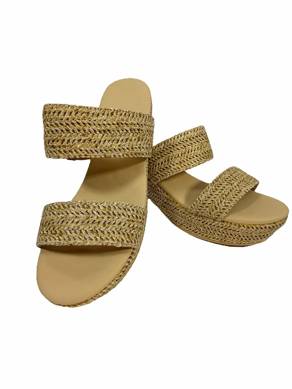 NWT North Oak Espadrilles Platform Wedge Sandals Size 7 Women's